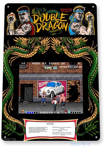 Arcade Games & Vending Co - Double Dragon Arcade Sign, Classic Arcade