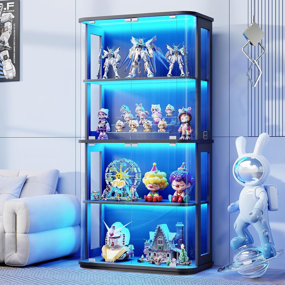 Rounded Display Cabinet with G - đánh giá và giá Glass Cabinet Display