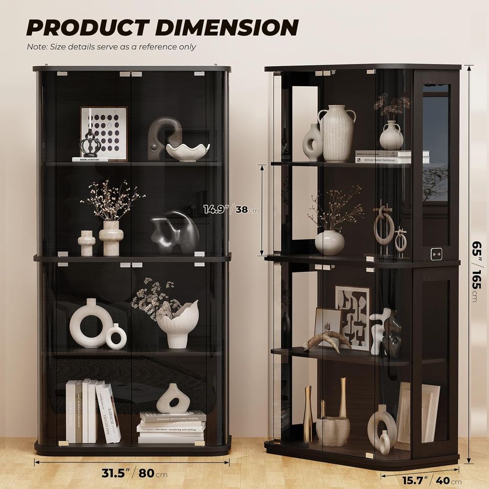 Rounded Display Cabinet with G - đánh giá và giá Glass Cabinet Display