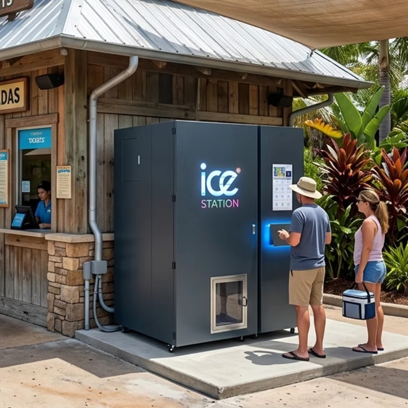 High Capacity 450kg Bagged Ice - đánh giá và giá Bill Acceptor Vending