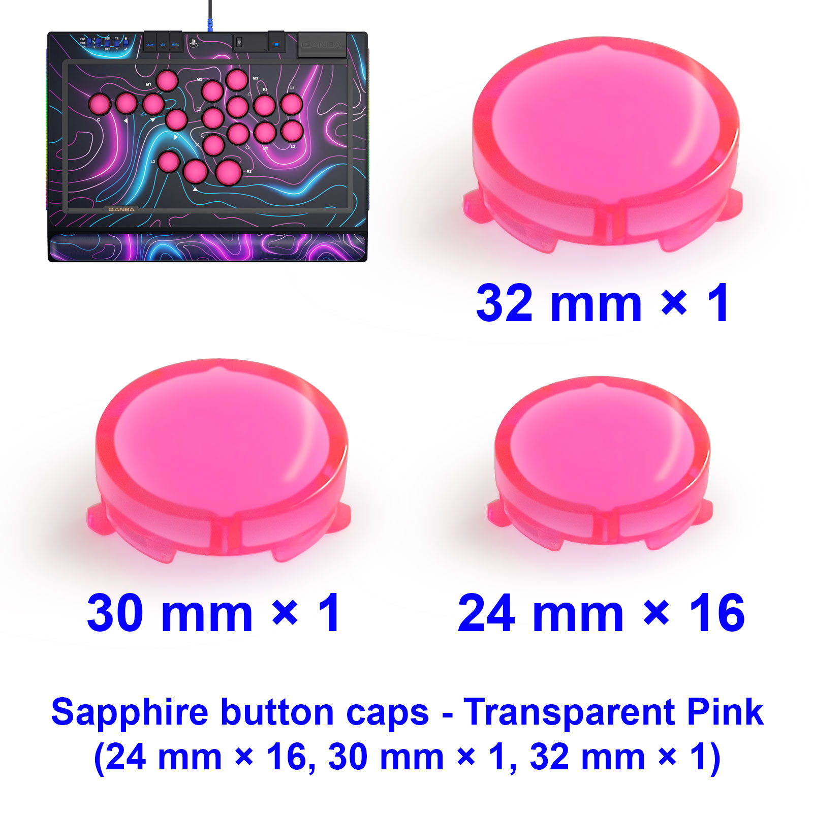 QANBA SAPPHIRE S1 Button Cap A - đánh giá và giá Joystick Arcade Parts