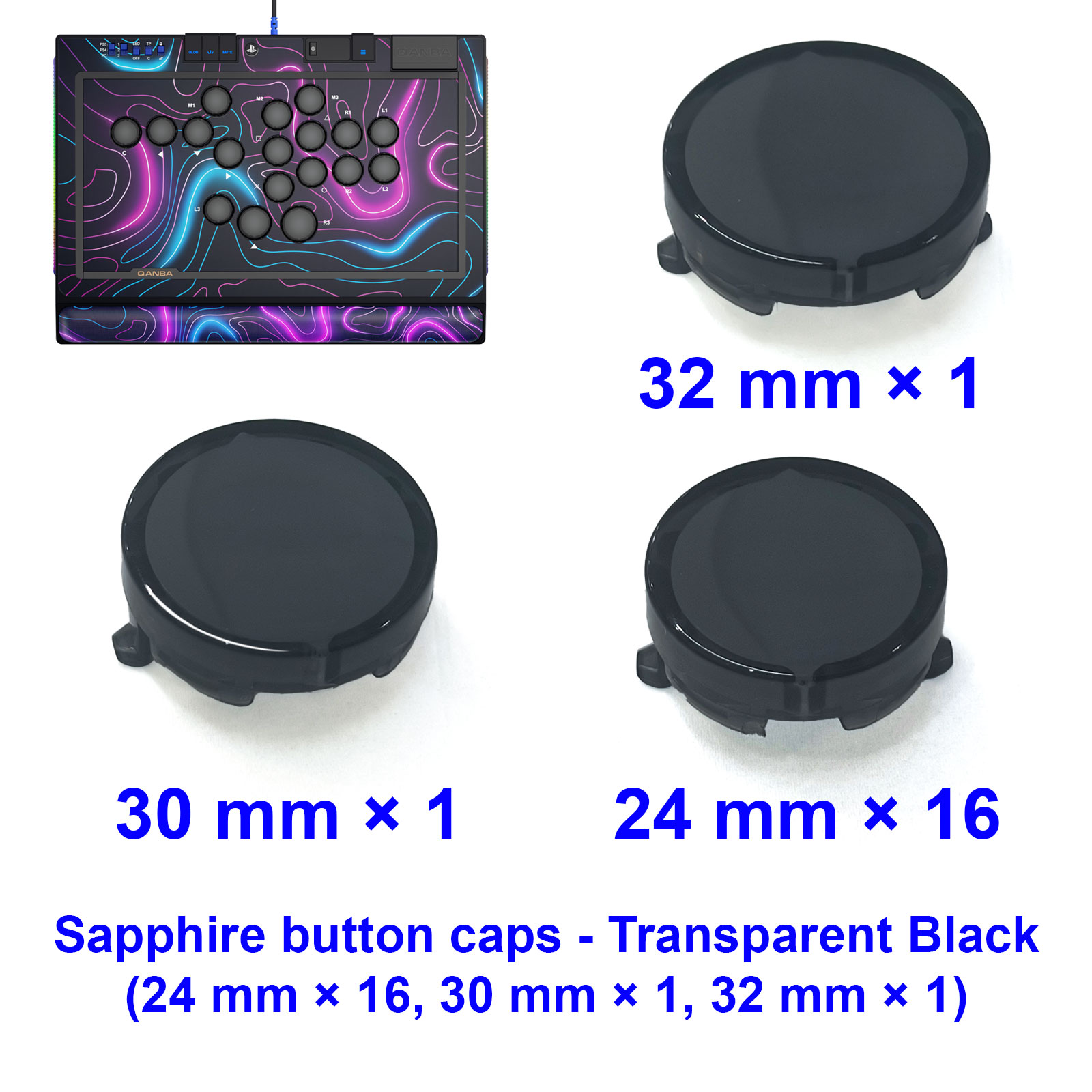 QANBA SAPPHIRE S1 Button Cap A - đánh giá và giá Joystick Arcade Parts