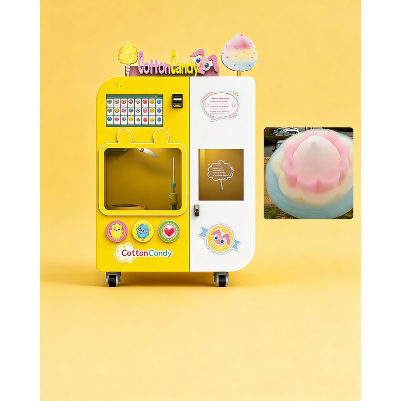 Fully Automatic Cotton Candy V - đánh giá và giá Commercial Vending Machine