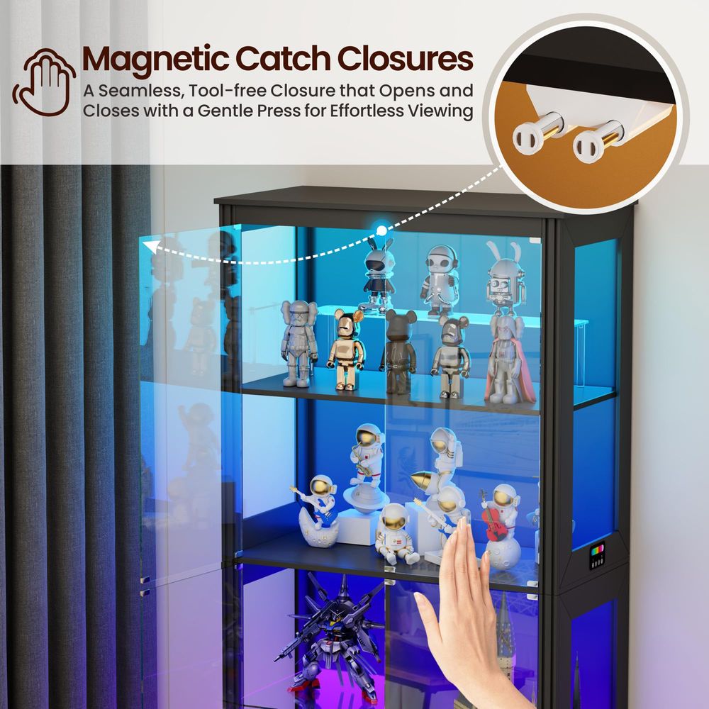 Lighted Corner Display Curio C - đánh giá và giá Glass Cabinet Display