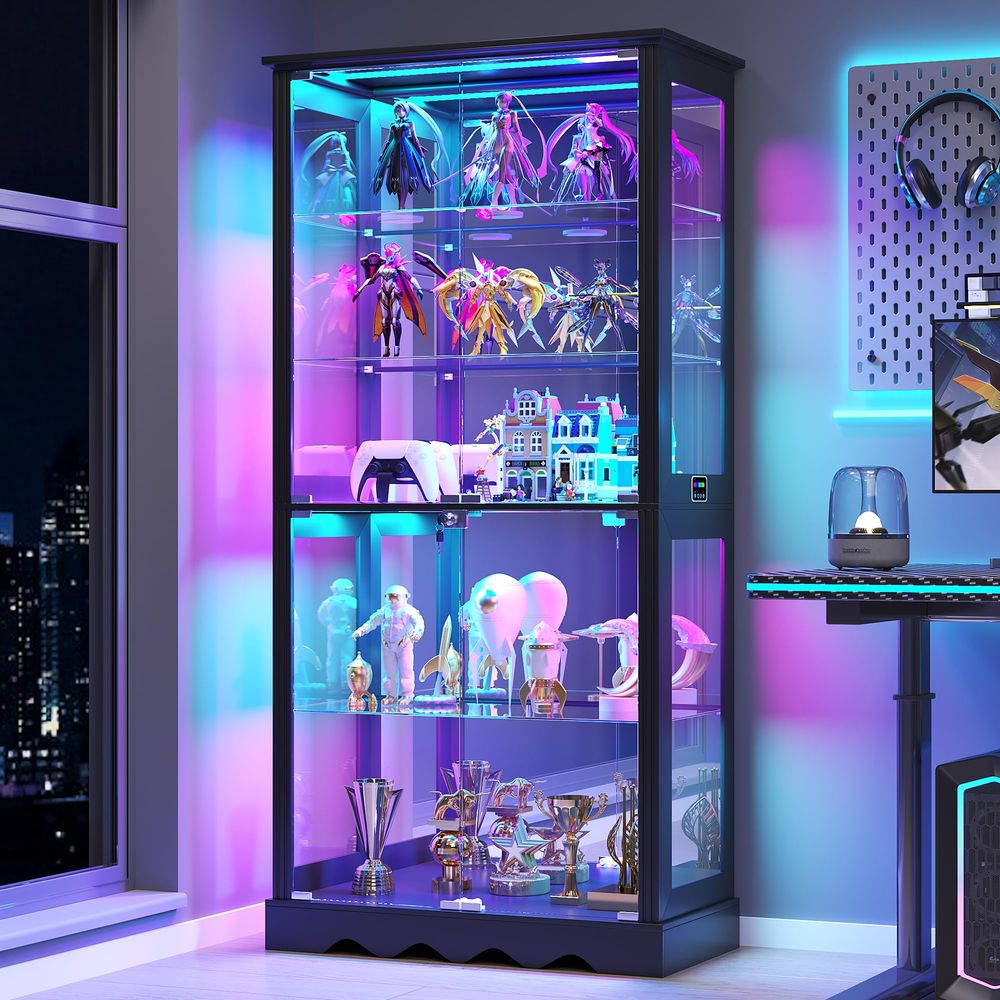 Display Cabinet with Glass Doo - đánh giá và giá Glass Cabinet Display