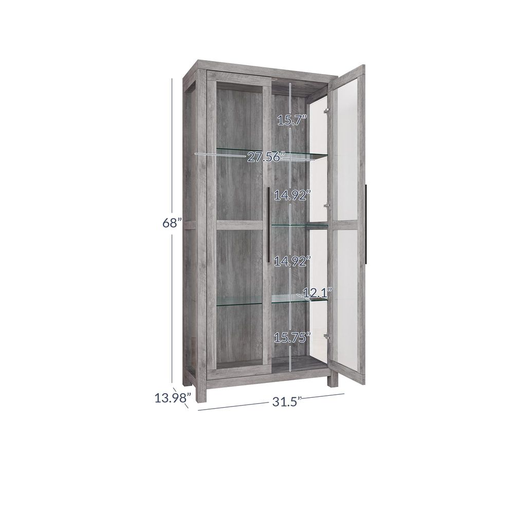 Glass Display Cabinet, Tall Cu - đánh giá và giá Glass Cabinet Display