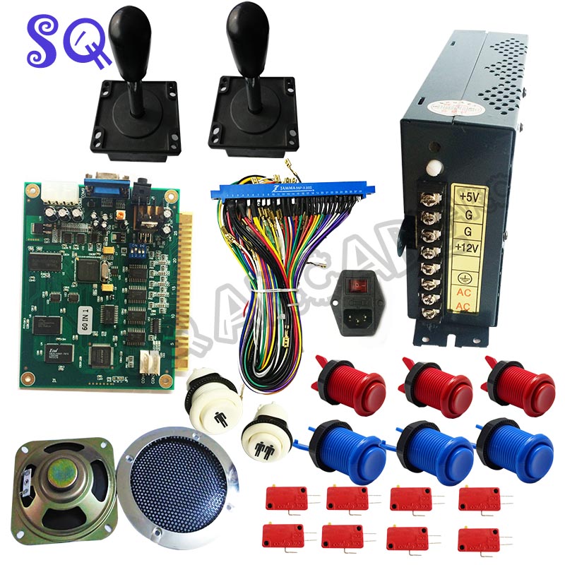 Cổ Điển JAMMA Chơi Game 60 Tro - đánh giá và giá Arcade Button Pcb