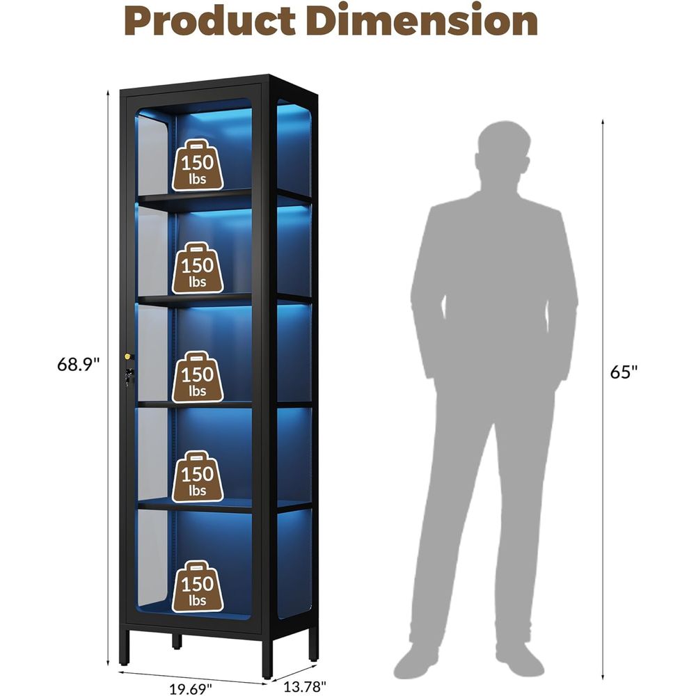 69 Glass Display Cabinet with  - đánh giá và giá Glass Cabinet Display