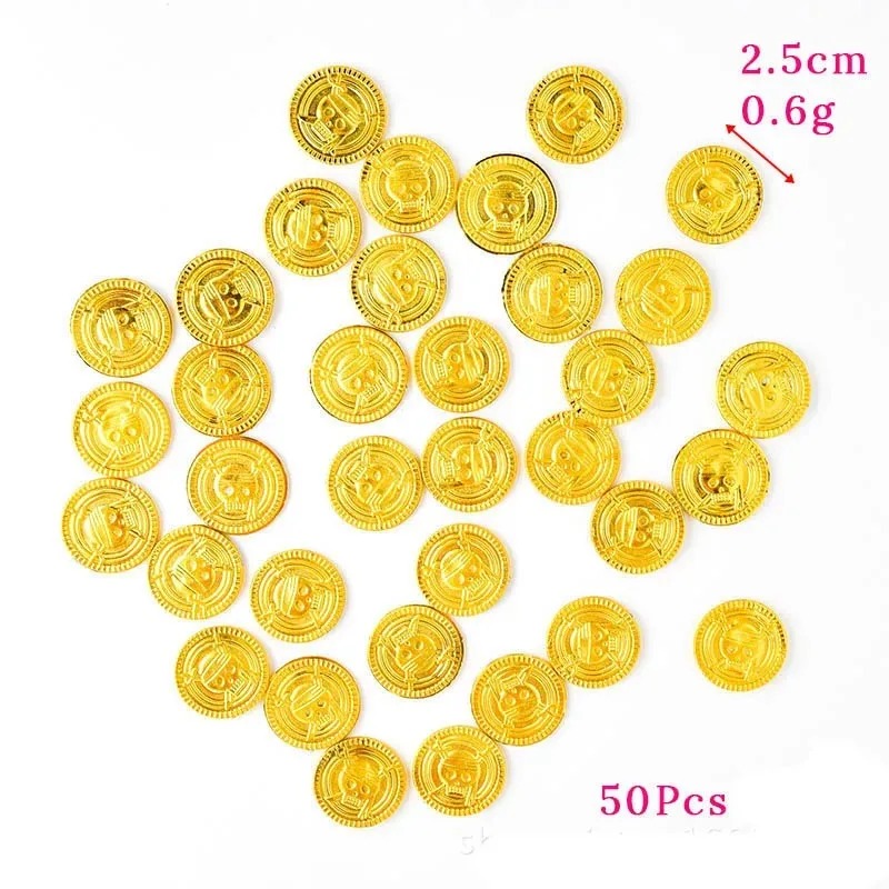 50Pcs Pirate Gold Coins Plasti - đánh giá và giá Arcade Game Coin