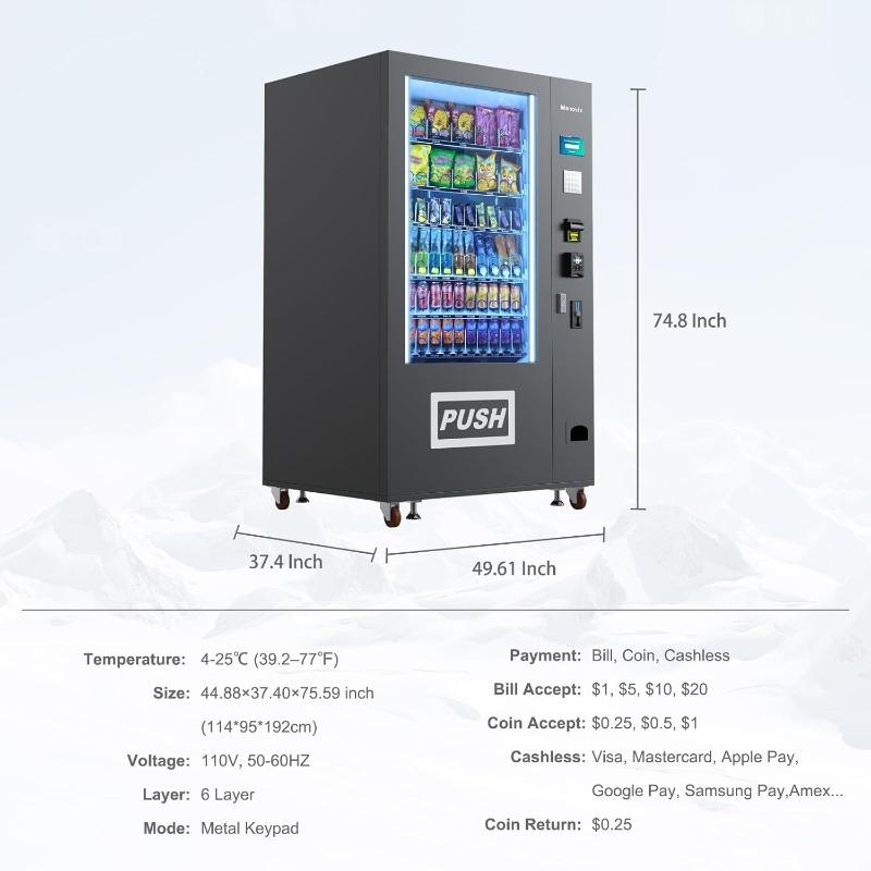 Customized Large 60 Slots Snac - đánh giá và giá Bill Acceptor Vending